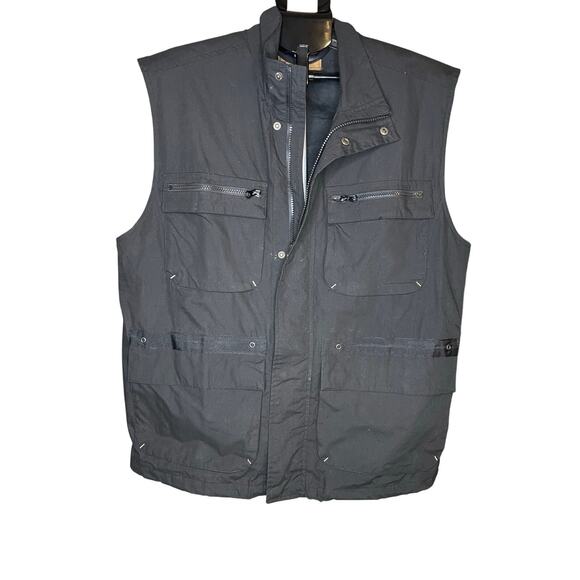 Clearwater Outfitters Utility Travel Vest XL Black Multi-Pocket Mesh Lined EUC - Picture 1 of 10